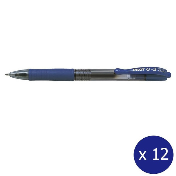 Pilot G2 Retractable Gel Ink Rollerball 1.0mm Blue Box of 12