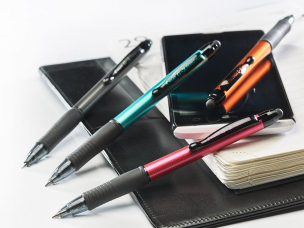 Pilot Grey Barrel Black Ink G-2 Penstylus Gel Pen 0.7mm Box of 12