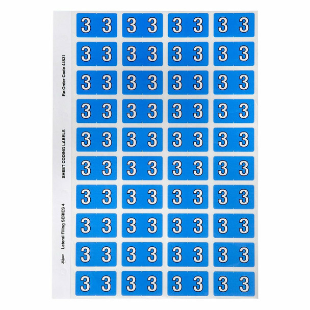 Avery #44531 Numeric '3' Side Tab Colour Coding Labels - 25 x 42 mm - 240/Pack - Avery dispenser labels, avery Australia, place card holders, avery stickers | It's A Mega Thing
