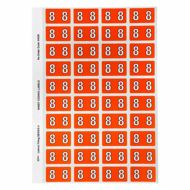 Avery #44536 Numeric '8' Side Tab Colour Coding Labels - 25 x 42 mm - 240/Pack - fabric name labels, fabric name badge labels, avery name tags | It's A Mega Thing