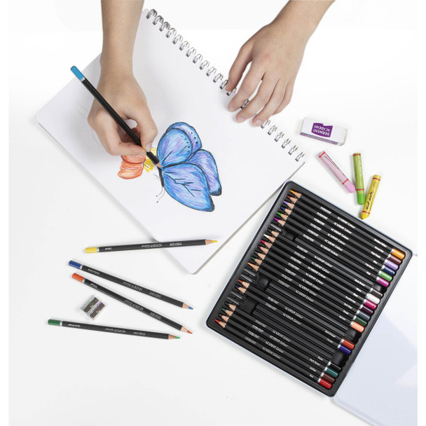 Derwent Academy #2301938 Assorted Tin 24 Colour Pencil | Mega Office Supplies
