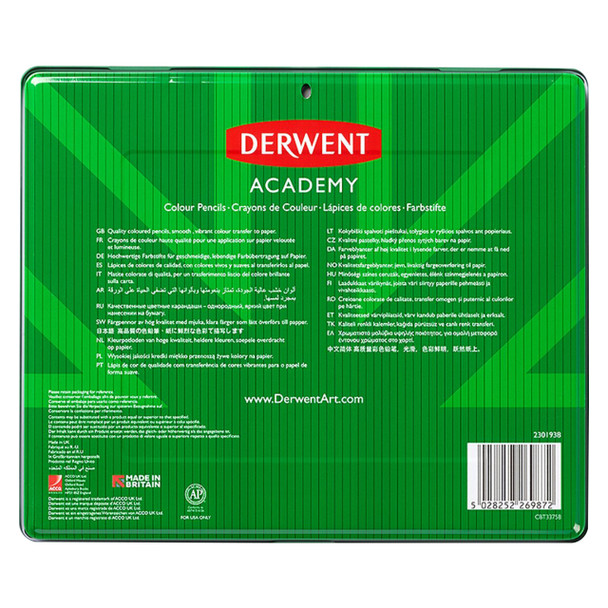 Derwent Academy Colour Pencil #2301938 Assorted Tin 24 | Mega Office Supplies