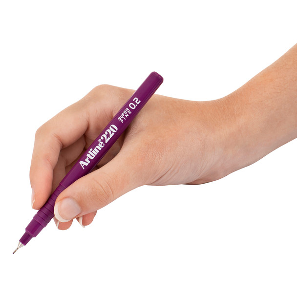 Artline Magenta 122016 220 Fineliner Pen 0.2mm - Box of 12 | Mega Office Supplies