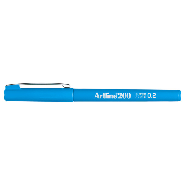 Artline Fineliner Pen 0.2mm Sky Blue 122013 220 - Box of 12 | Mega Office Supplies