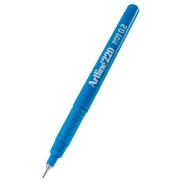 Artline 0.2mm Sky Blue 122013 220 Fineliner Pen - Box of 12 | Mega Office Supplies