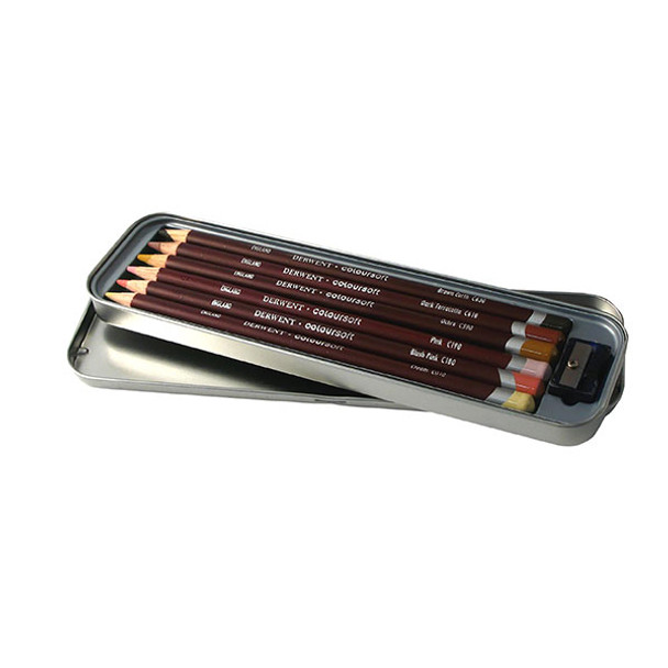Derwent #2300217 Coloursoft Skintones Tin Of 6 - Box 6 - derwent pencil, derwent colour pencils, derwent artist pencils, derwent procolour, derwent coloursoft | It's A Mega Thing