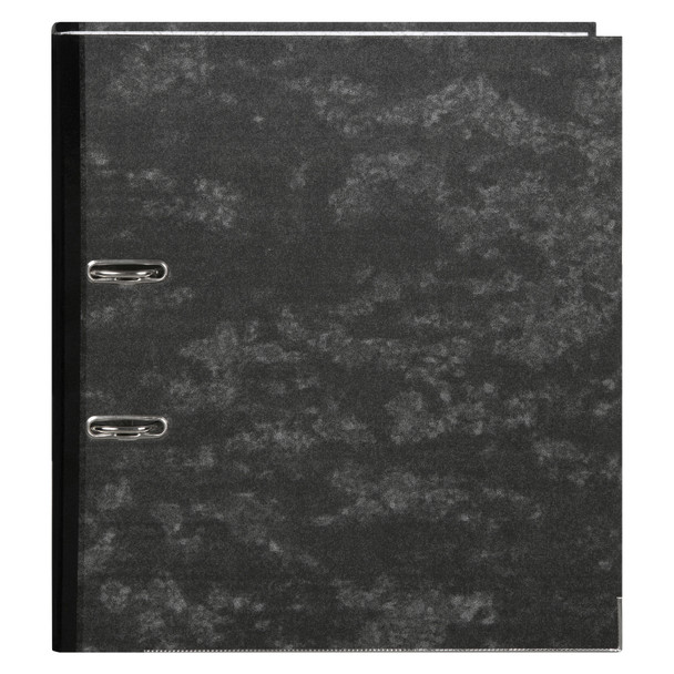 Marbig Lever Arch File Reinforced Spine A4 Black Mottle