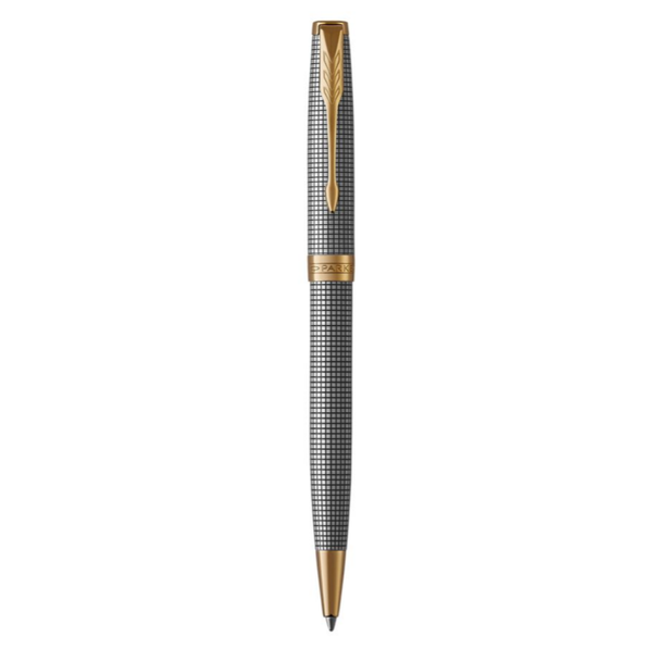 Parker #1931492 Sonnet Ciselé Silver Gold Trim Ballpoint Pen - Parker, parker Australia, parker pen, parker ball pen, parker ballpoint pen, parker ballpen, parker rollerball pen | It's A Mega Thing
