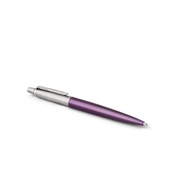 Parker Jotter Victoria Violet Chrome Trim Medium Tip Ballpoint Pen