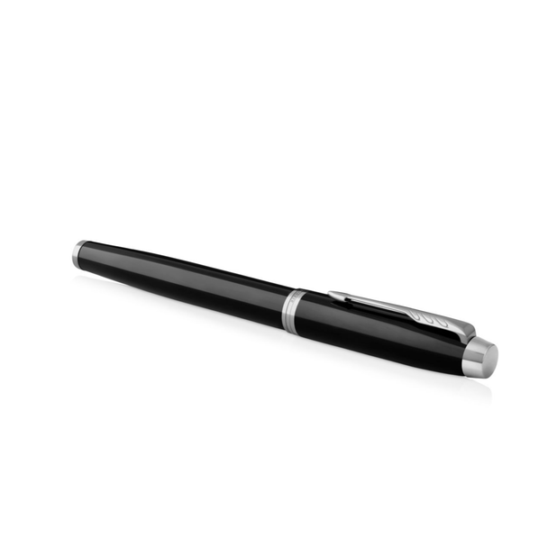 Parker IM Black Lacquer and Chrome Trim Fine Tip Rollerball Pen