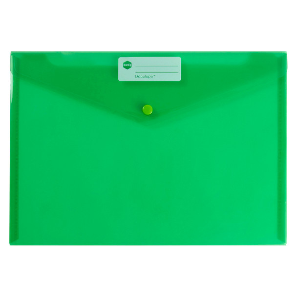 Marbig #2015004 Doculope Wallet A4 Green - Box 10 | Mega Office Supplies