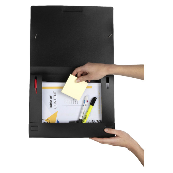 Marbig Document Box Black A4 Box of 10