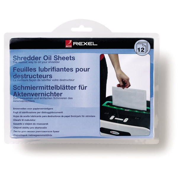 Rexel Shredder Oil Sheets Pack of 12