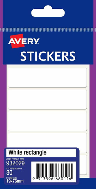 Avery #932029 White Multi-Purpose Stickers - Rectangle 76 x 19 mm - 30/Pack - Avery, averylabels, avery labels, avery products, Avery dispenser labels | It's A Mega Thing