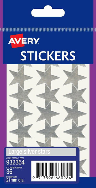Avery #932354 Silver Multi-Purpose Stickers - Large Stars - 36/Pack - Avery, averylabels, avery labels, avery products, Avery dispenser labels | It's A Mega Thing
