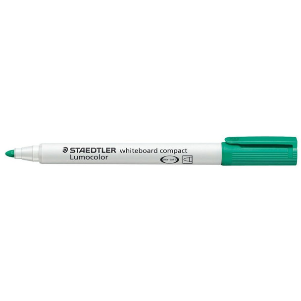 Staedtler 341-5 Lumocolor Whiteboard Compact Marker Bullet Point Green Box of 10