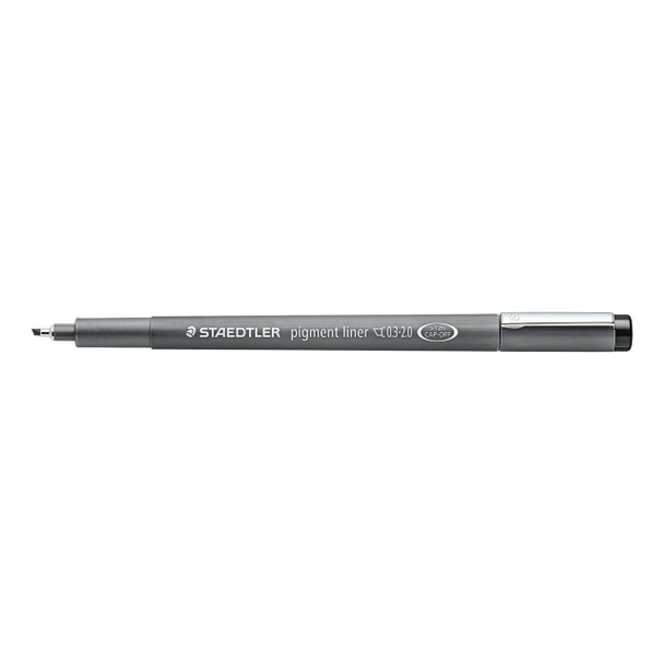Staedtler 308 C2-9 Pigment Liner Chisel Tip 0.3 - 2.0mm Black Box 10 | It's A Mega Thing