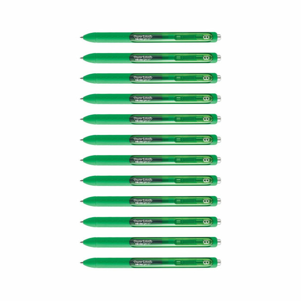 Inkjoy Retractable Gel Pen 0.7mm Green Box of 12 Papermate