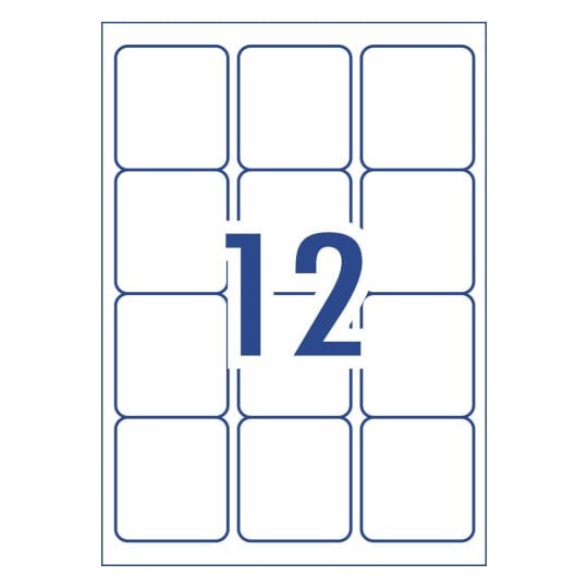 Avery premium address labels with AveryEco product pack front showing white matt labels suitable for laser and inkjet