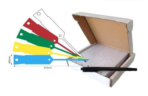Bala Stock Forms Australia Krv160Y Vinyl Disposable Arrow Keytags + Pen 160Mm X 40Mm Yellow - Box Of 1000 Tags | Its A Mega Thing