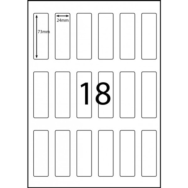 Bala Stock Forms Australia A4/L18W - A4 Shelf And Label Tags 24 X 73Mm White - Ream Of 500 Sheets | Its A Mega Thing