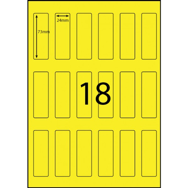 Bala Stock Forms Australia A4/L18Y - A4 Shelf And Label Tags 24 X 73Mm Yellow - Ream Of 500 Sheets | Its A Mega Thing