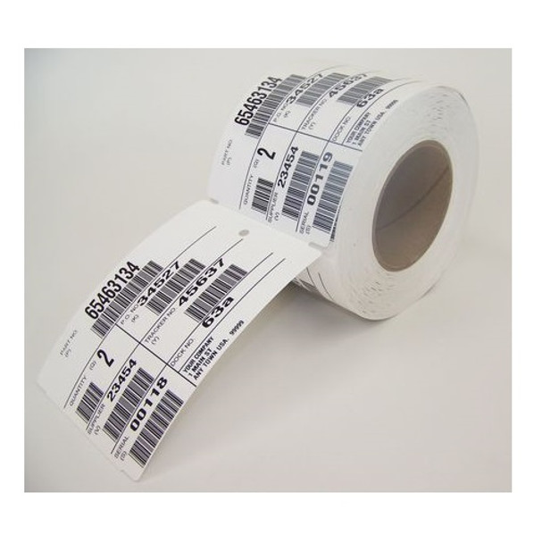 Bala Non-Adhesive Thermal Transfer Synthetic Tags 102 x 153mm Perforated Orange Roll of 500