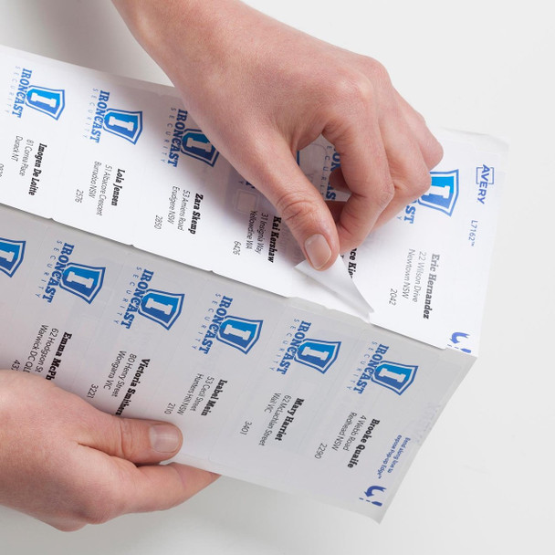 Avery #959060 Quick Peel Address Labels with Sure Feed - L7157 - 3300/Pack - 64x24.3mm, Laser, White - 33UP - avery Australia, place card holders, avery stickers | It's A Mega Thing