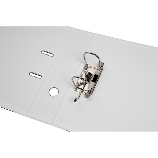 Marbig Lever Arch A4 White #6601008 Pe Linen | Mega Office Supplies