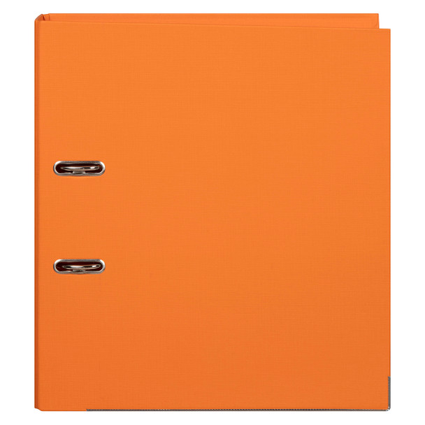 Marbig A4 Lever Arch File PE Linen Orange Pack of 10