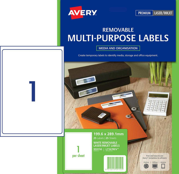 Avery #959150 White Removable Labels - L7167REV - 25/Pack - 199.6 x 289.1 mm |1UP - avery label templates l7163, fabric name labels, fabric name badge labels, avery name tags | It's A Mega Thing Avery #959150 White Removable Labels - L7167REV - 25/Pack - 199.6 x 289.1 mm |1UP - avery label templates l7163, fabric name labels, fabric name badge labels, avery name tags | It's A Mega Thing