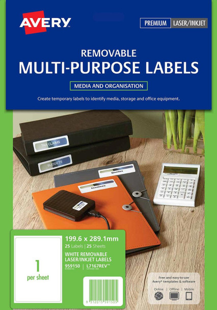 Avery #959150 White Removable Labels - L7167REV - 25/Pack - 199.6 x 289.1 mm |1UP - Avery, averylabels, avery labels, avery products, avery Australia, place card holders, avery stickers | It's A Mega Thing Avery #959150 White Removable Labels - L7167REV - 25/Pack - 199.6 x 289.1 mm |1UP - Avery, averylabels, avery labels, avery products, avery Australia, place card holders, avery stickers | It's A Mega Thing