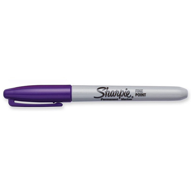 Sharpie Purple Permanent Marker Fine Point Pack of 12