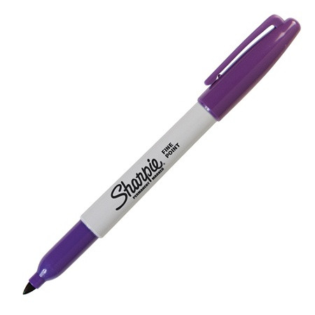 Sharpie Fine Point Permanent Marker Purple Pack of 12