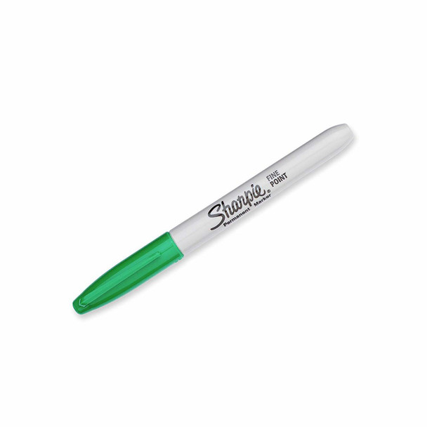 Sharpie Fine Point Permanent Marker Green Pack of 12