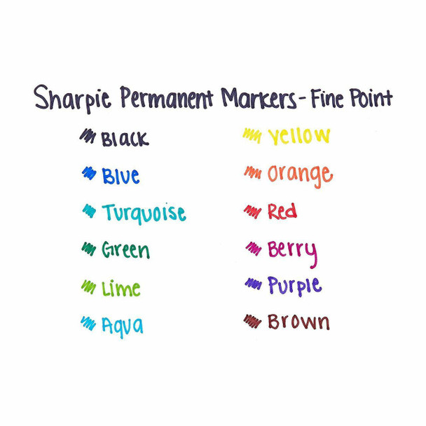 Sharpie Red Fine Point Permanent Marker Pack of 12