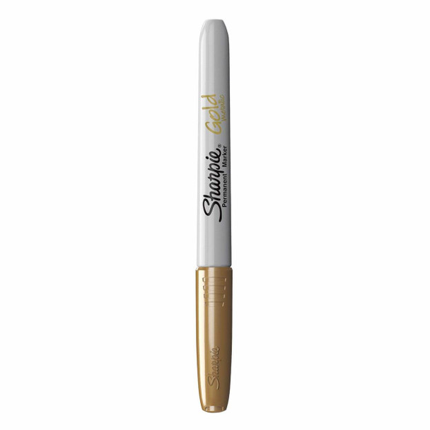 Sharpie Gold Metallic Permanent Marker Fine Point Box of 12