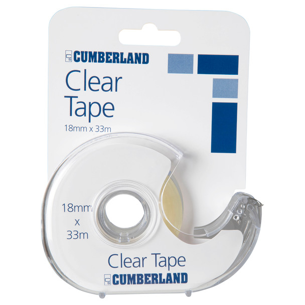 Cumberland 7161 Tape in Dispenser 18mm x 33m Clear - Box12 | Mega Office Supplies