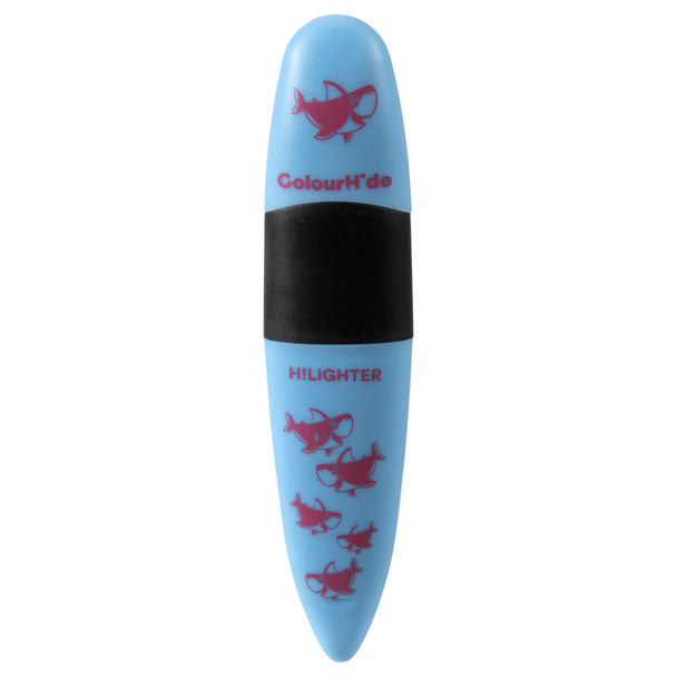 ColourHide 1960101 Designer Highlighter Quirky Shark Blue - Box12 | Mega Office Supplies
