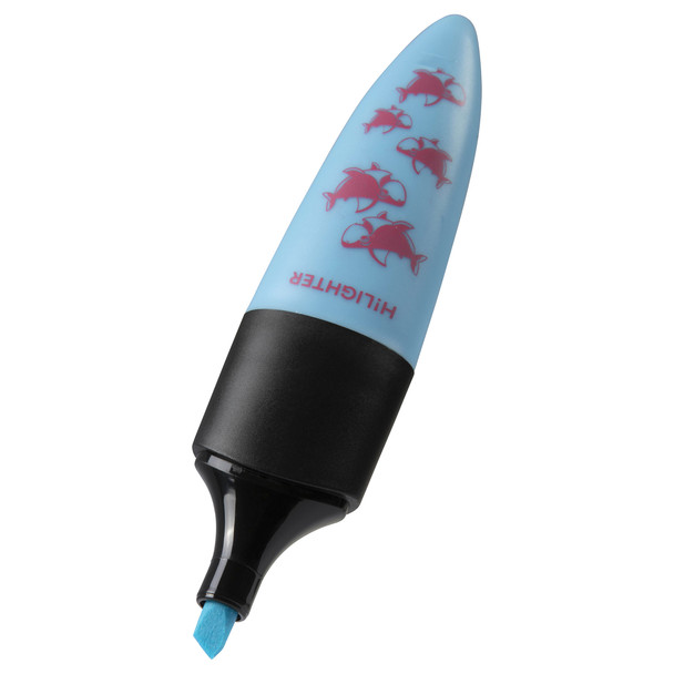 ColourHide Designer Highlighter Quirky Shark Blue 1960101 - Box12 | Mega Office Supplies