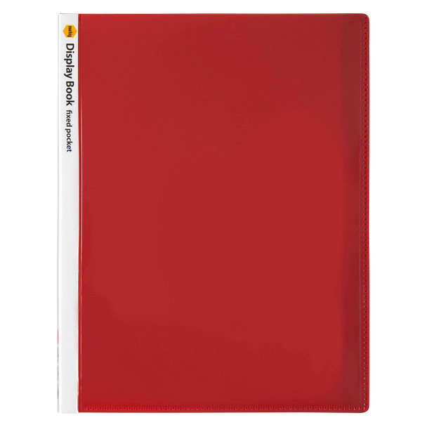 Marbig #2003703 Non-Refillable Display Book 20 Pocket Insert Red Cover | Mega Office Supplies