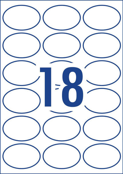 Avery #980008 White Oval Removable Product Labels - L7101REV - 180/Pack - 63.5 x 42.3 mm |18UP - Avery, averylabels, avery labels, avery products, place card holders, avery stickers | It's A Mega Thing
