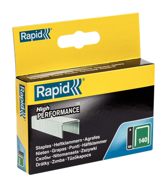 Rapid No.140 Flatwire Staples 10mm Box 2000