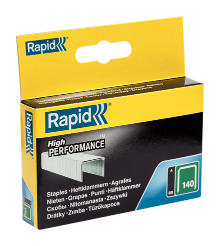 Rapid No.140 Flatwire Staples 10mm Box 2000