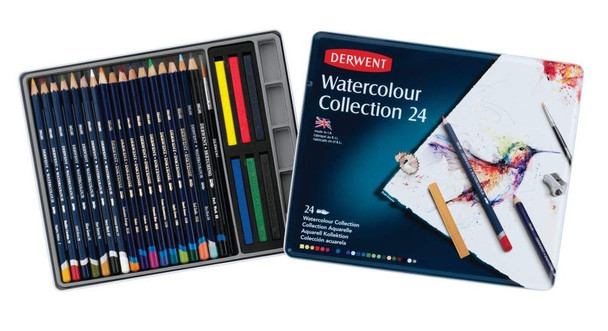 Derwent #700304 Watercolour Collection Assorted Tin Of 24 - Derwent, Derwent Australia, derwent pencil, derwent colour pencils, derwent artist pencils, derwent procolour | It's A Mega Thing