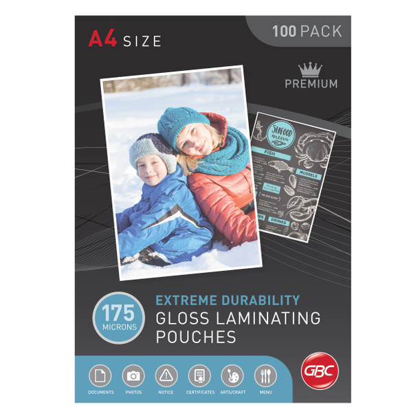 GBC #BL175MA4 Laminating Pouch A4 175 Micron Pk100 - gbc binding combs, gbc binding covers, gbc binding machine, gbc binding wire | It's A Mega Thing