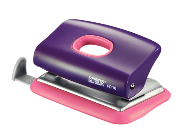 Rapid 5000369 Mini Hole Puncher Fc10 - Purple/Pink | Its A Mega Thing