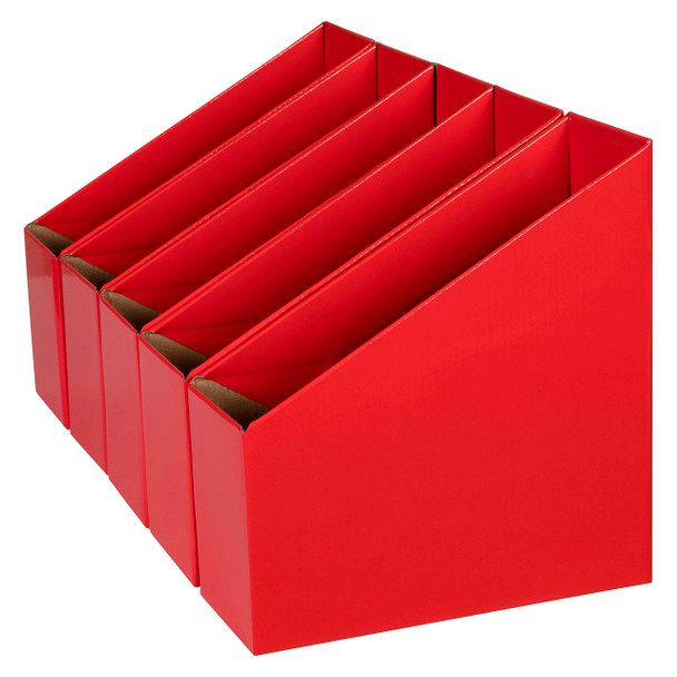 Marbig Book Box Small #8005703 - Pack of 5 Red | Mega Office Supplies