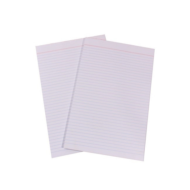 Quill Bank Pad Ruled 60gsm Foolscap 90 Leaf White Box of 10