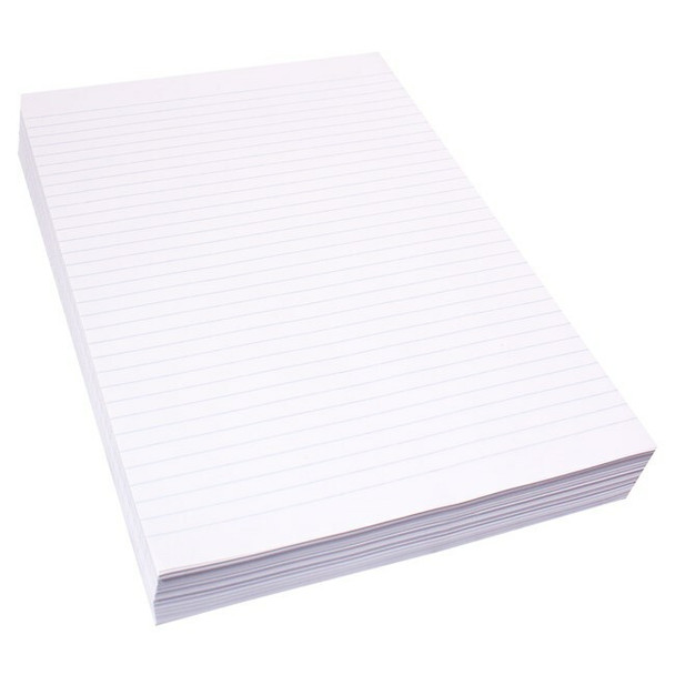 Quill Paper Writing Ruled 8mm 60gsm A4 White Pack of 500